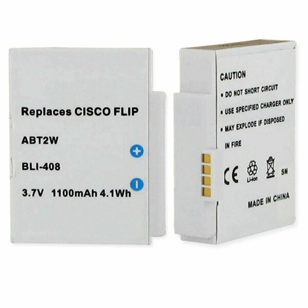 Empire Cisco Flip ABT2W 3.7V 1100 mAh Batteries - 4.07 watt BLI-408